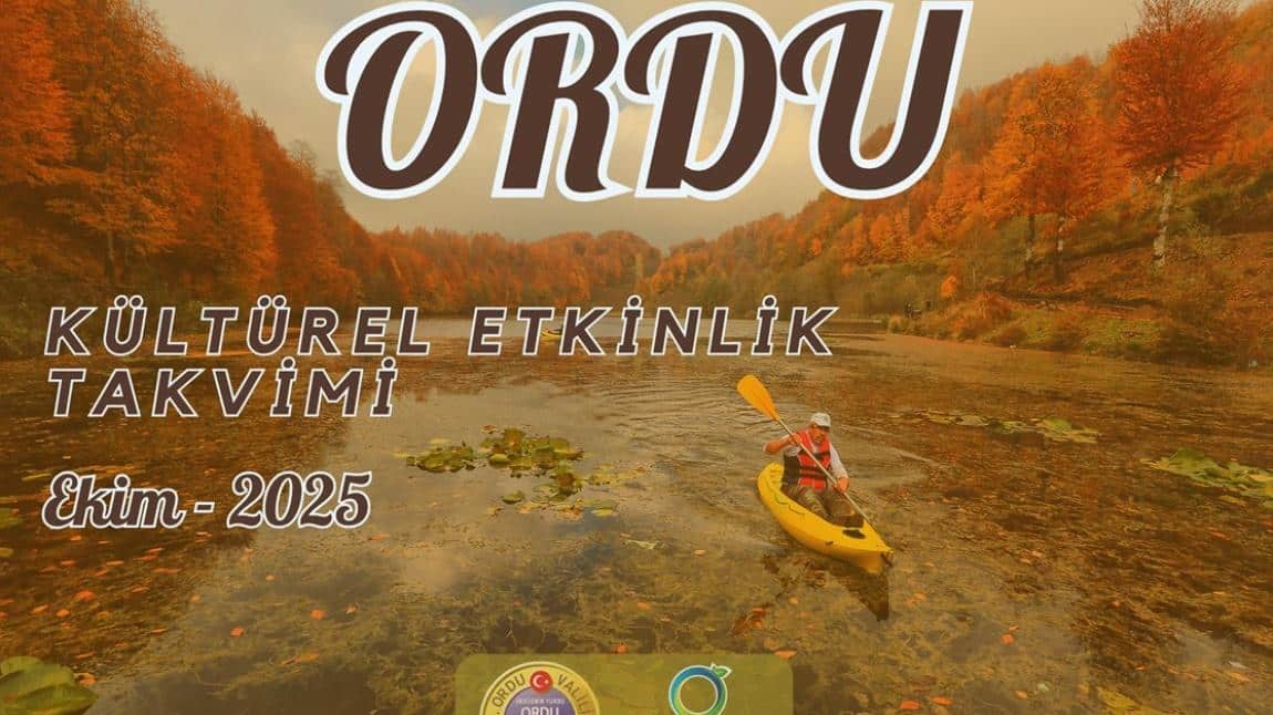 Ordu Ekim Ayı Kültürel Etkinlik Takvimi Yayınlandı